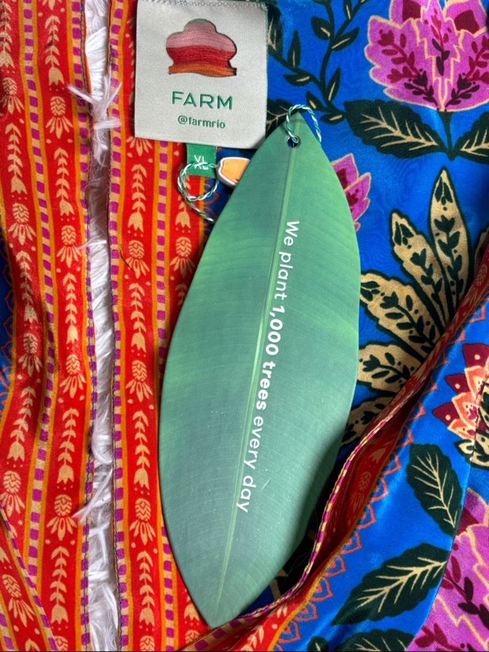 FARM RIO Blue Pineapple Garden Kaftan Maxi Dress - Picture 6 of 11